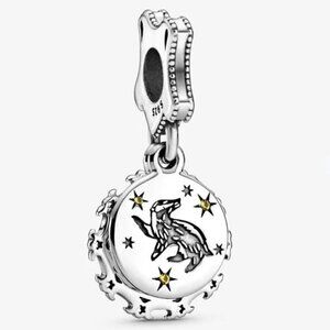 Sterling Silver Harry Potter Hufflepuff Dangle Charm